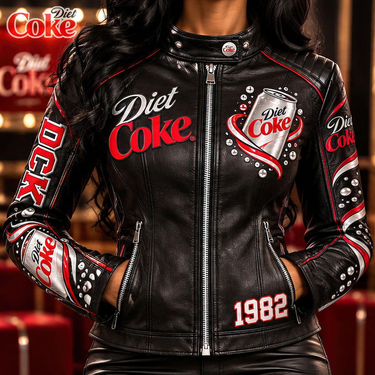 Women's Leather Zip-up Jacket HANNN TND DICO 26102610