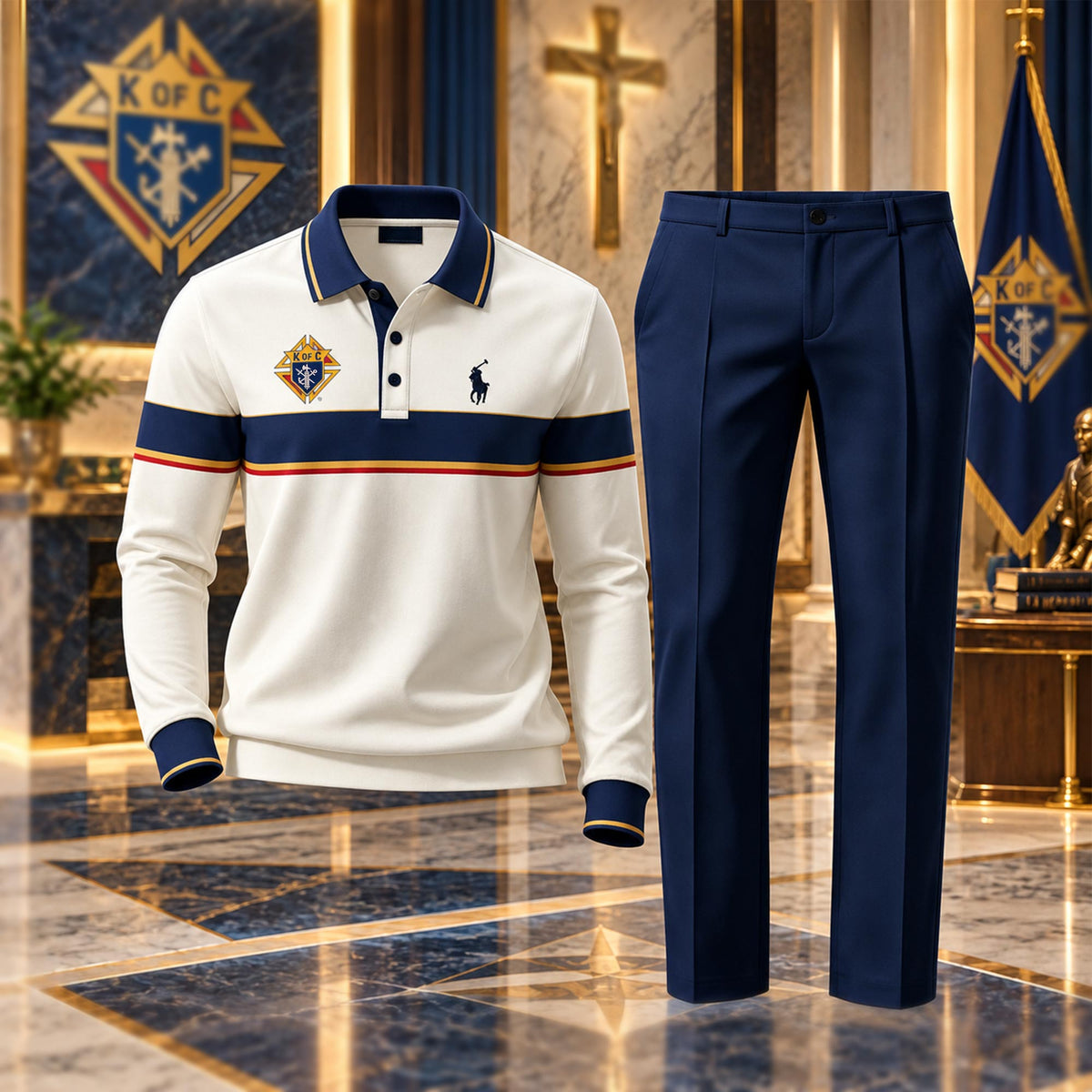 Premium Long Polo & Pants Set TLQ DBD KOC 2610265